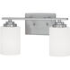 Durham 2 Light 14.25 inch Satin Nickel Vanity Light Wall Light